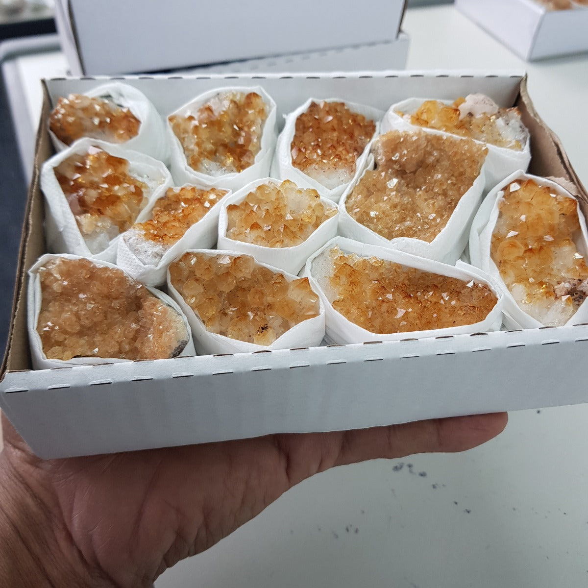 Citrine Cluster Tray - SM Citrine Cluster Tray - SM